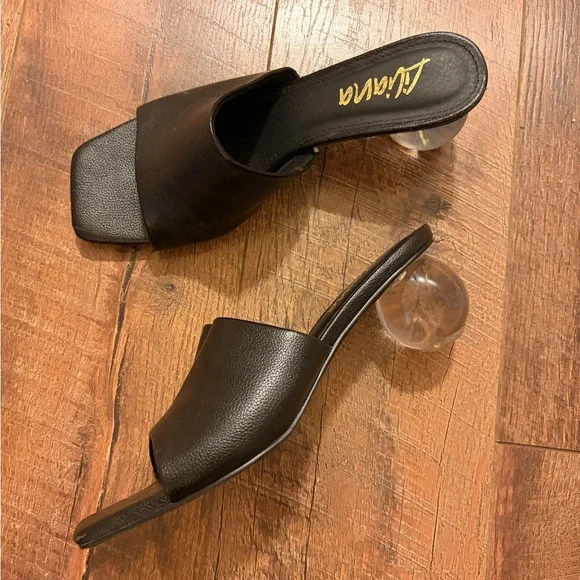 Black Women's Mule Heels - Picture 1 of 6